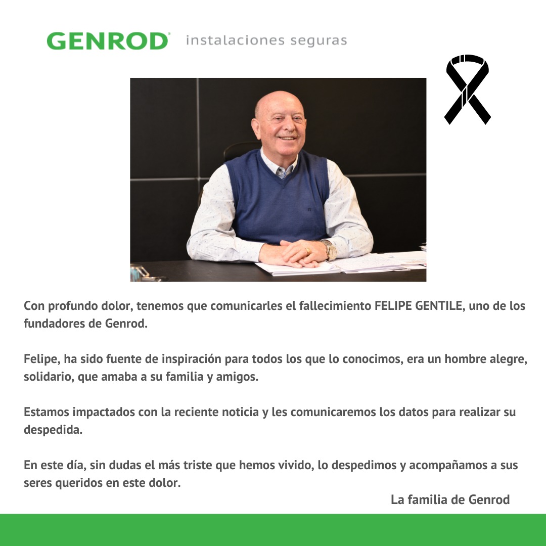 Comunicado Institucional de Condolencias por Felipe Gentile